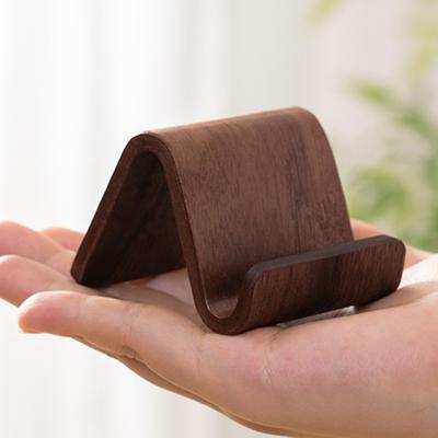 Stojan na mobilní telefon Ořechové masivní dřevo Stojan na telefon Kreativní stolní podpůrný stojan pro domácnost