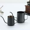 Black Coffee Pot 304 Stainless Steel Long Narrow Spout Gooseneck Kettle Hand Drip Kettle Pour with Cover 600ML Coffee Tea Pot