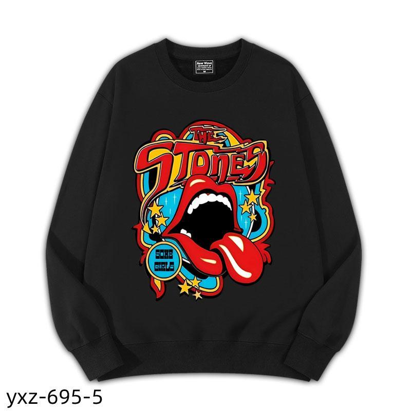 Винтажная одежда в стиле панк-рок в стиле хэви-метал, тонкий свитер с круглым вырезом, унисекс и свободная мода для пар L