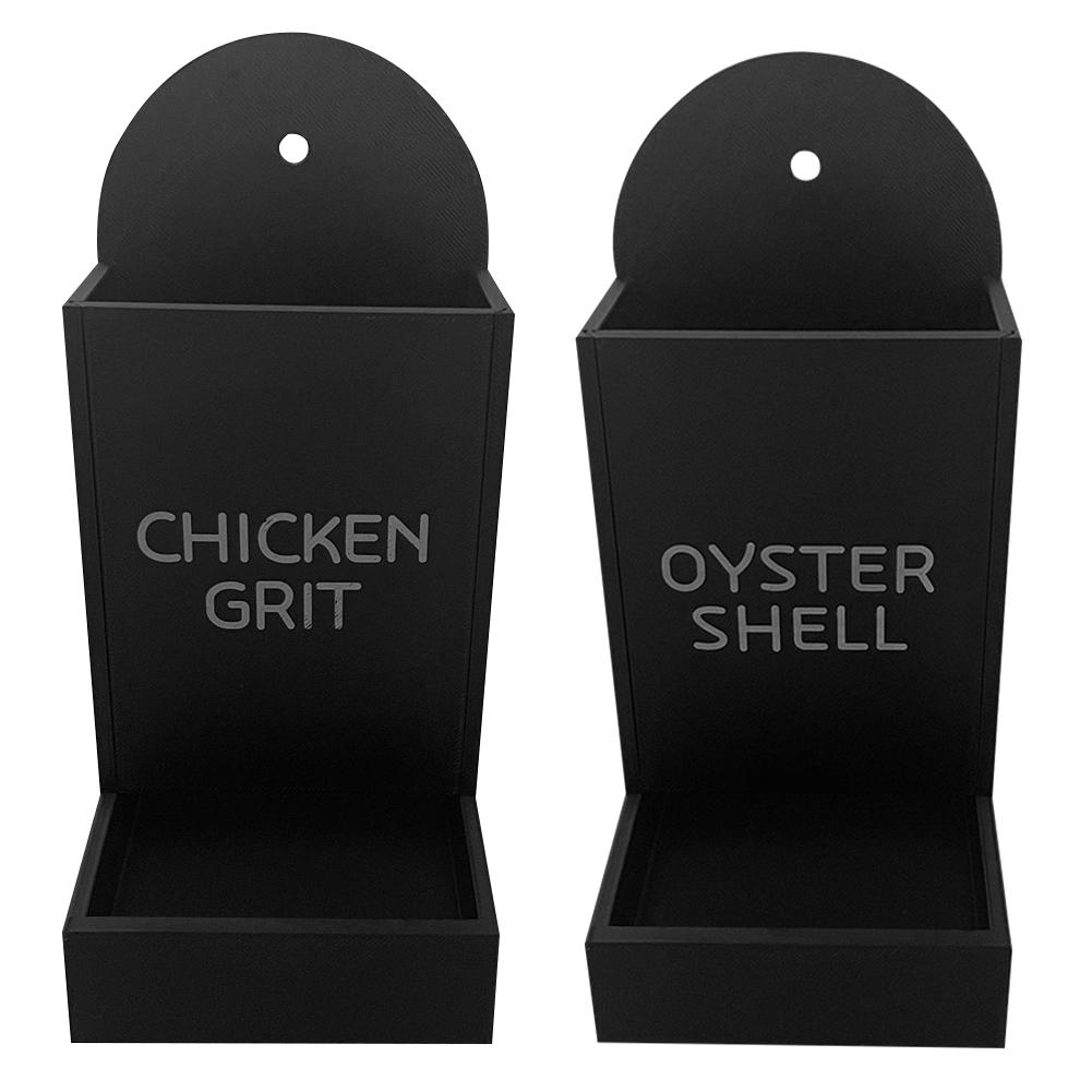 1/2pcs Chicken Oyster Shell Feeder And Grit Feeder Plastic Chicken Feeder Chicken Coop Accessories Automatic Chicken Feeder