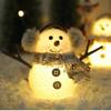 Schneemann Weihnachtsdekoration mit LED-Lichtern Festivalparty Wohndekor Karierter Gestreifter Schal Puppe Kinder Weihnachtsgeschenk