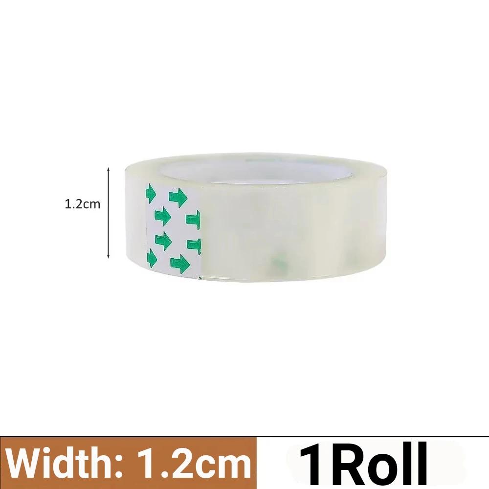 10/5/3/1Rolls Transparent Tape Refills Wrapping Tape Roll 0.8cm 1.2cm 1.8cm High-viscosity Adhesive Tapes Home School Supplies