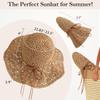 Packable Wide Brim Summer Hats for Women, Foldable and Lightweight