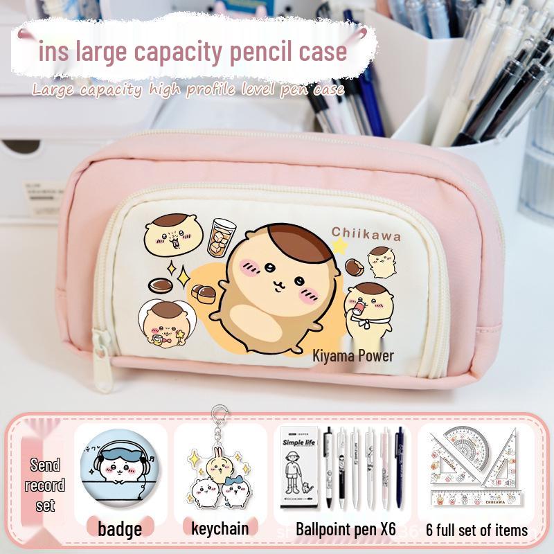 Chiikawa 2025 Torba Ita - Duża Pojemność Podwójna Warstwa Etui na Ołówki Anime dla Dziewcząt.