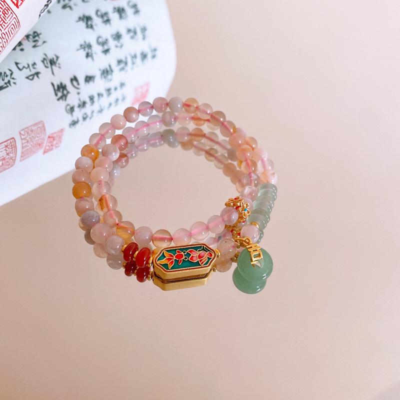 Elegant Chinese Vintage-Inspired Beaded Bracelet: Modern Luxury Women’s Jewelry