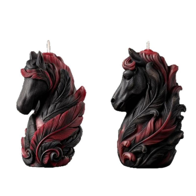 Horse Head Silicone Molds Food Grade Silicone Heat Resistant Multipurpose Silicone Mould for Epoxy Resin Candle Soap