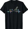 Battement de cœur Chat Amoureux Animal Silhouette Chat Mignon T-Shirt