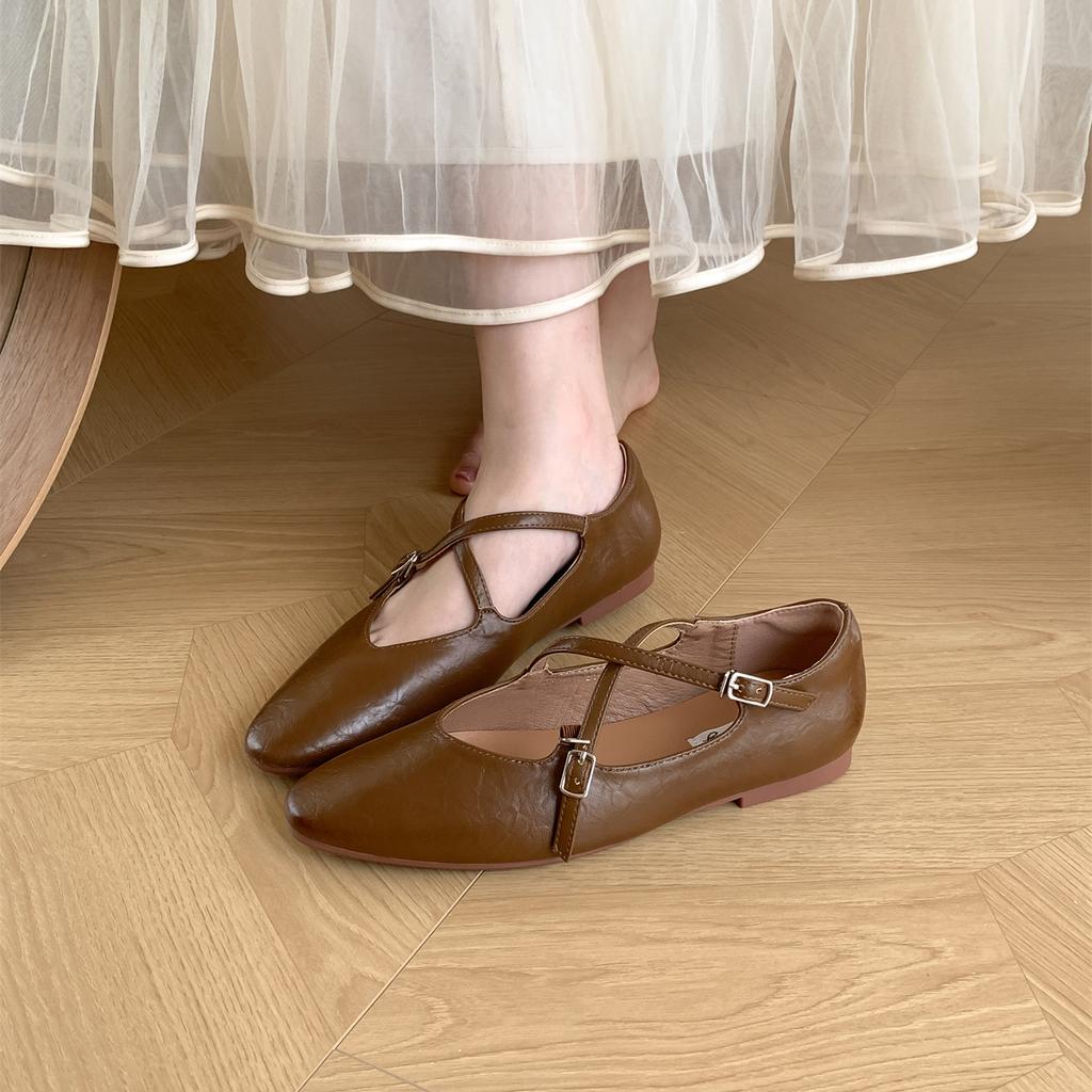 Fashion Bailamos 2024 New Women Flats Soft Mary Jane Shoes Fashion Shallow Ladies Casual   Outdoor Dress Shos Flat Ballet Shoes Mujer