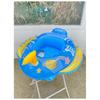 Inflatable Baby Swim Ring Water Gun Boat Eco-friendly Pvc Cartoon Pattern Swim Ring For Toddlers 85 Inflatable Bottom Green