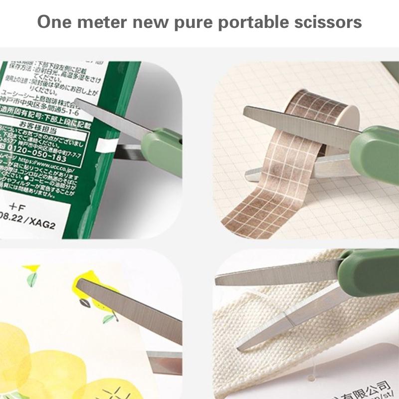 Portable Scalable Folding Stainless Steel Scissors Sharp Durable Multifunctional Scissors Compact Pocket Travel Scissors