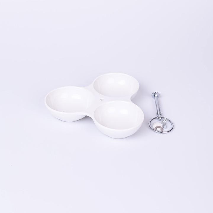 Triple Serving Bowl for Snacks 20x15 Cm