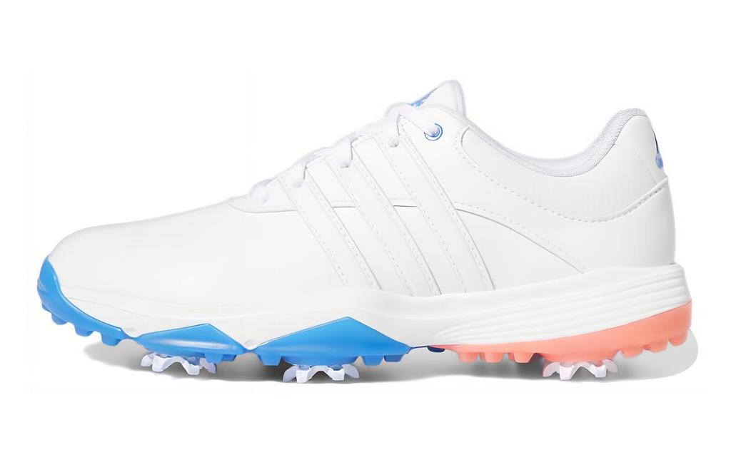 adidas Zapatillas de Entrenamiento Antideslizantes Resistentes a la Abrasión Tour360 22 Golf J para Niños Blancas Azules Adolescentes GV9665