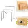 Portable Stainless Steel Cutting Board Holder Multi-layer Space Saving Pot Lid Stand Rustproof Chopping Board Organizer