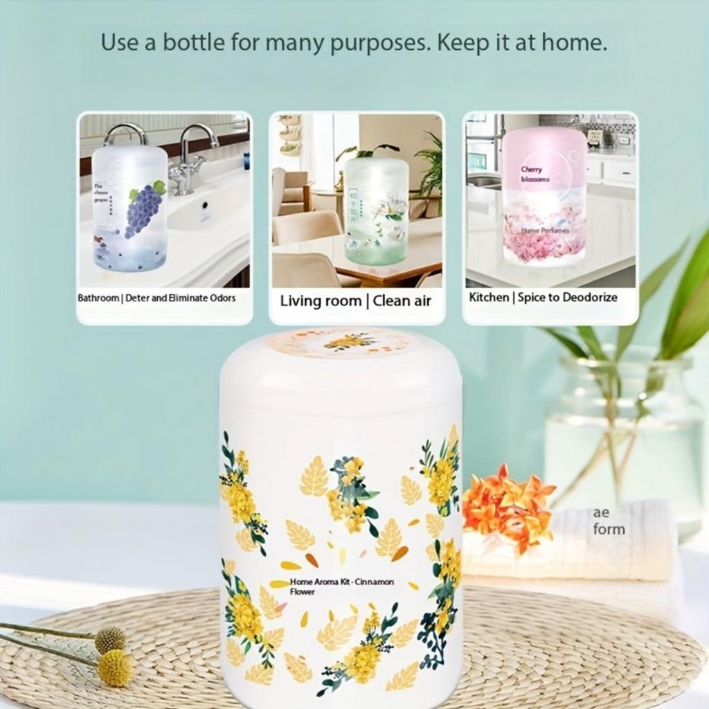 Solid Perfume Air Fresheners -6 Fragrances  Suitable for Cars  Homes  Kitchens  Bedrooms and Bathrooms - Decorated Spherical Containers with Lids