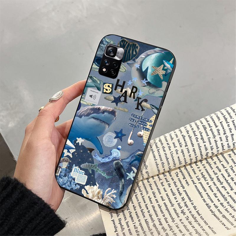 Phone Case For Xiaomi Poco C71 15T 14T Pro Redmi note 15 14 14 13 Pro Redmi A5 15C 13C Whale Shark
