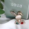 Pearls For Women Exquisite Rabbit Brooch Korean Style Brooch Rhinestone Pins Suit Accessories