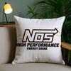 Design N-Nos Cushion Cover Plush Fabric Soft Double-Sided Printed Invisible Zipper Sofa Pillow Case Home Decor
