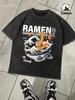 A Bowl Of Rich Lamian Noodles Washed Mans TShirts Hip Hop Breathable TShirt Casual Cotton Clothes Unisex Casual Loose Top
