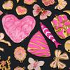 2/5Pcs Stainless Steel Series Pink Purple Elegant Cute Pendant Gold Bottom Pendant DIY Necklace Jewelry Handmade Accessories