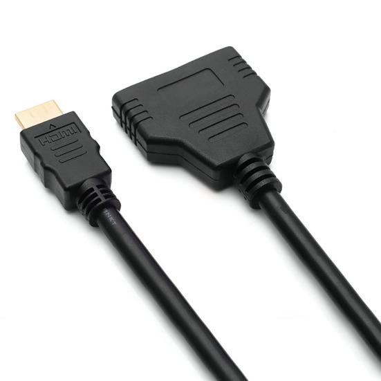 DOONJIEY 1 In 2 Out HDMI-compatible Splitter Male To Female Adapter Video Cable for PC