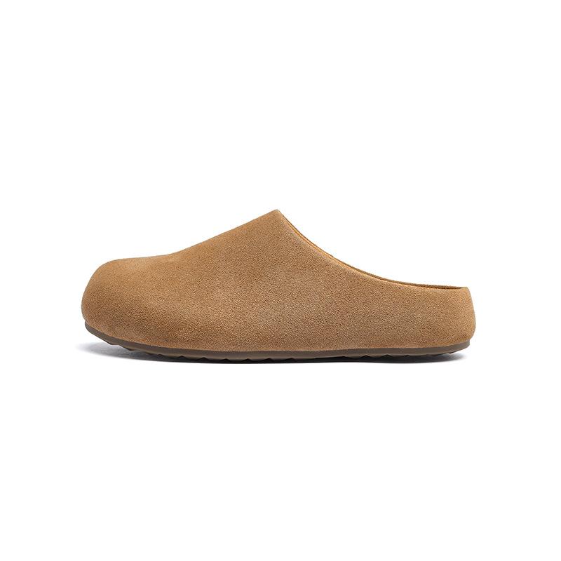 Augustus Denboken Half Slippers Women's 2025 New Autumn Casual Thick-soled One-pedal Piled Cotton Tow