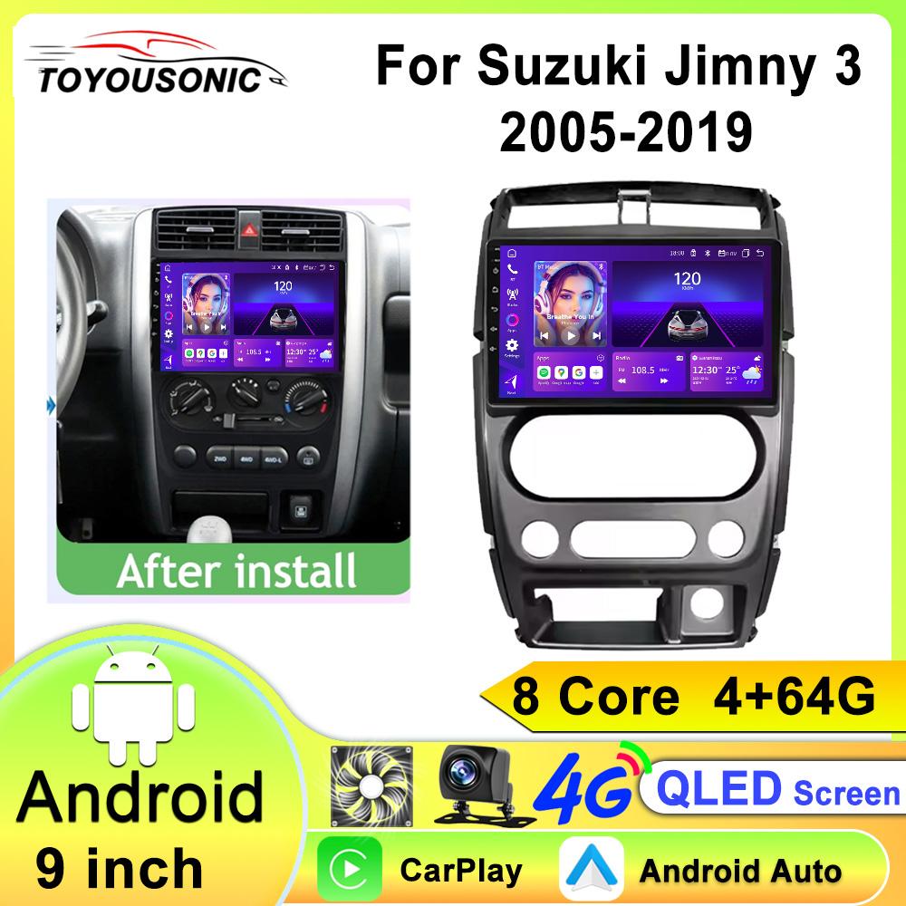 Autoradio Carplay Für Suzuki Jimny 3 2005 - 2019 GPS Navigation Android Auto Stereo Wifi Video Bluetooth Kein 2din DVD
