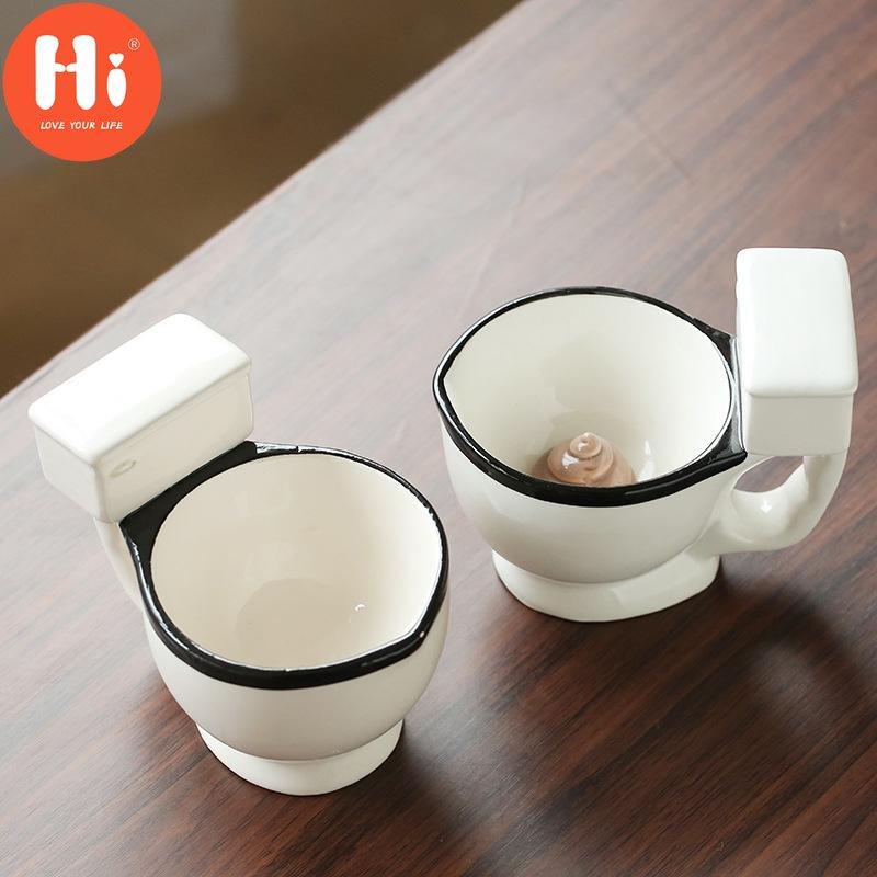 Hi Toilet Ceramic Mug 300Ml Coffee Tea Milk Ice Cream Cup Water Cup Christmas Gifts