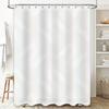 Scandinavian Wave Shower Curtain-White Geometric Pattern Shower Curtains 180X 200 Cm For Modern Spa Bathroom Decoration