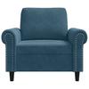 Armchair Blue 60 Cm Velvet