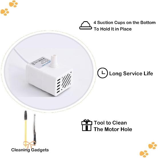 Fontanna Wodna dla Kota Marchul i Miska na Karmę ze Stali Nierdzewnej, Super Cichy Automatyczny Dozownik Wody dla Zwierząt 100oz/3L z Inteligentną Pompą i 3 Zapasowymi