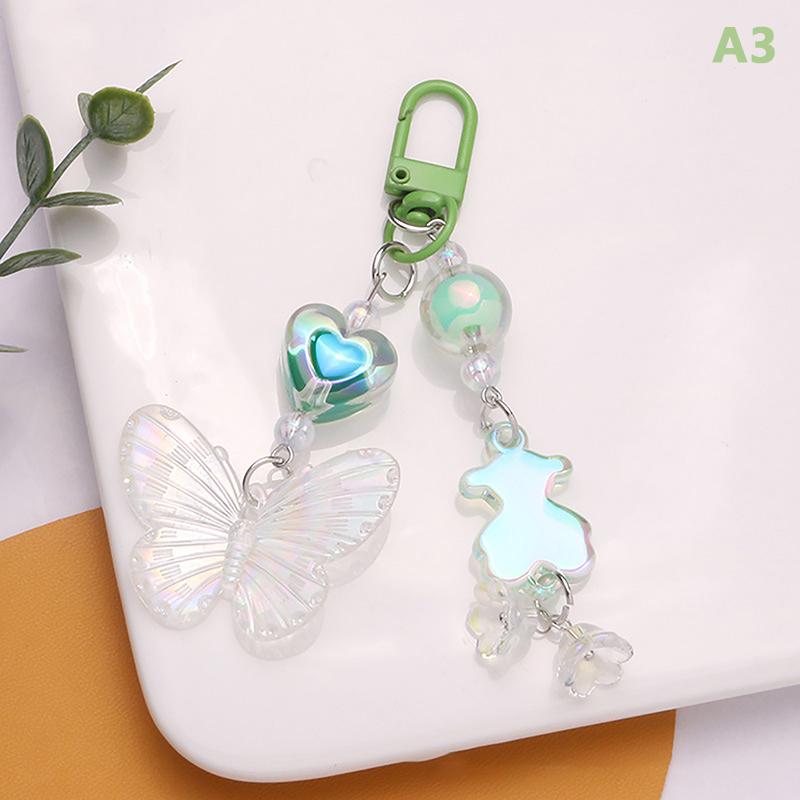 

Акриловый брелок-подвеска в виде бабочки с градиентной расцветкой, брелок в виде медведя с цветным покрытием