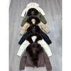 Womens Short Winter Parka With Detachable Faux Fur Collar Thick Warm Cotton Coat Loose Fit Cold Weather