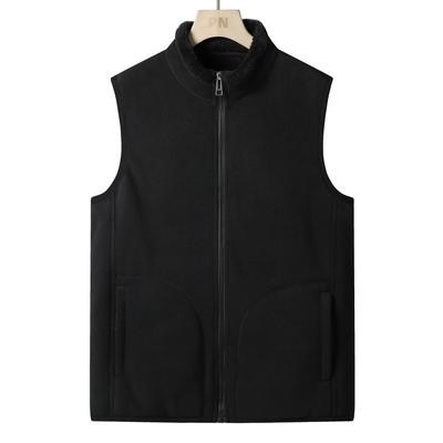 Erkekler için Kalın ve Bol Spor Polar Ceket, At Klipsli Kuzu Polar Atlet Ceket ile Polar Polar Yelek