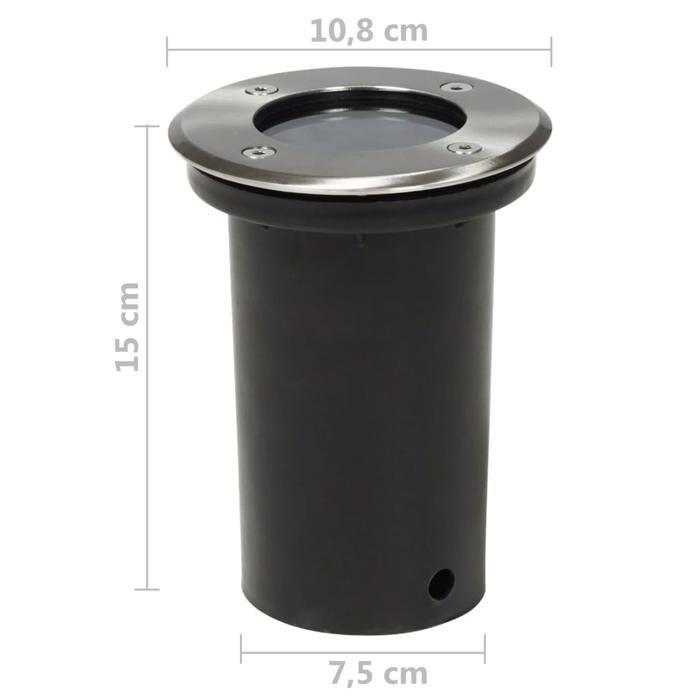 VidaXL 12x Spots Encastrables Eclairage Exterieur Lampe de Jardin Terrasse 160436