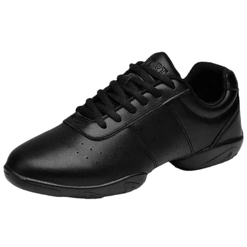 

детские кроссовки детская спортивная обувь для аэробики мягкая подошва фитнес спортивная обувь Feminino Jazz Modern квадратная танцевальная обувь 39