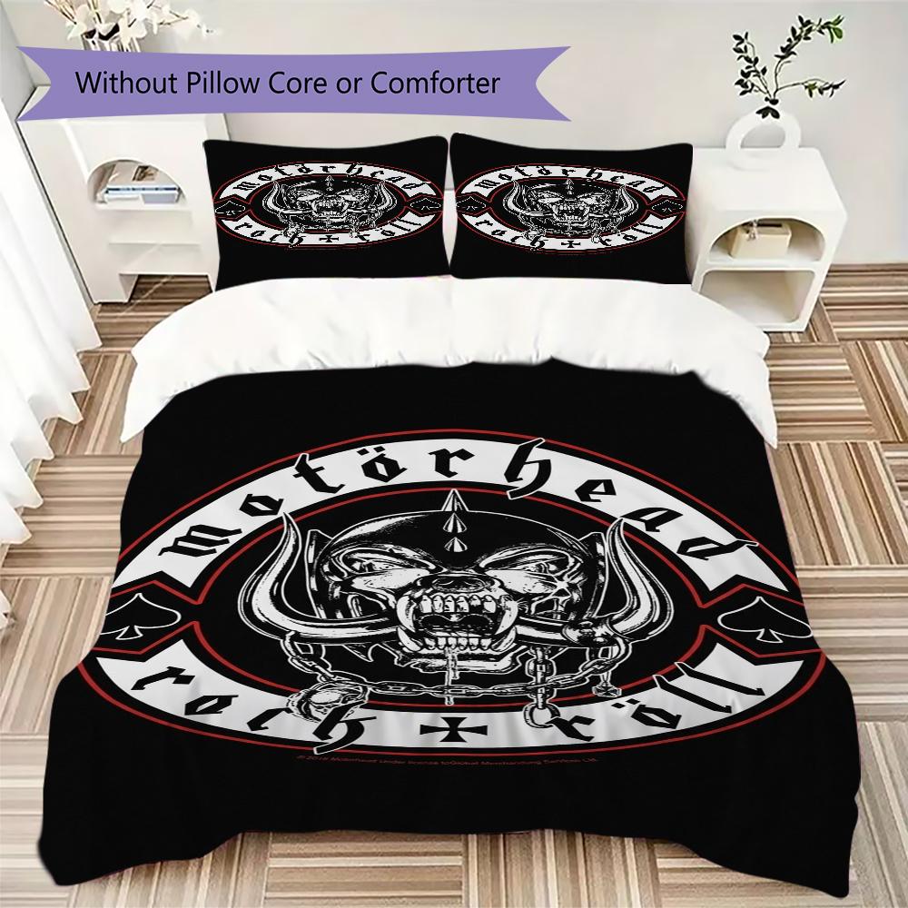 Motrhead Pattern Bedding uilt Set uilt Cover Pillowcase Home Decoration Birthday Gift (1*duvet cover + 2*pillowcase without core)