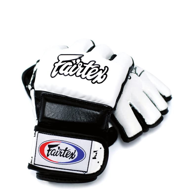 Fairtex MMA Sparring Gloves FGV17 (L, White/Black)