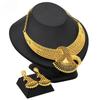 Dubai Bridal 24k Gold Plated Jewelry Set India Middle East Ladies Fashion Necklace Earrings Ring Bracelet Set 2026