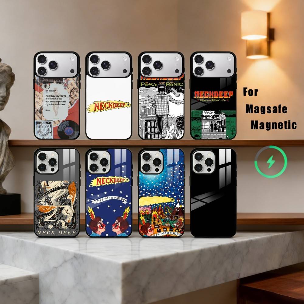 Pop-rock N-Neck D-Deep Band Phone Case For iPhone 17,16,15,14,13,12,Plus,Pro,Max for Magsafe Magnetic Wireless Charging