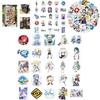 50pcs Genshin Impact Reusable Waterproof Stickers Perfect For Luggage Cases