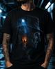 Nightmare Boiler Room Horror T-Shirt, Burned Dream Demon Graphic Tee, Dark Industrial Landscape