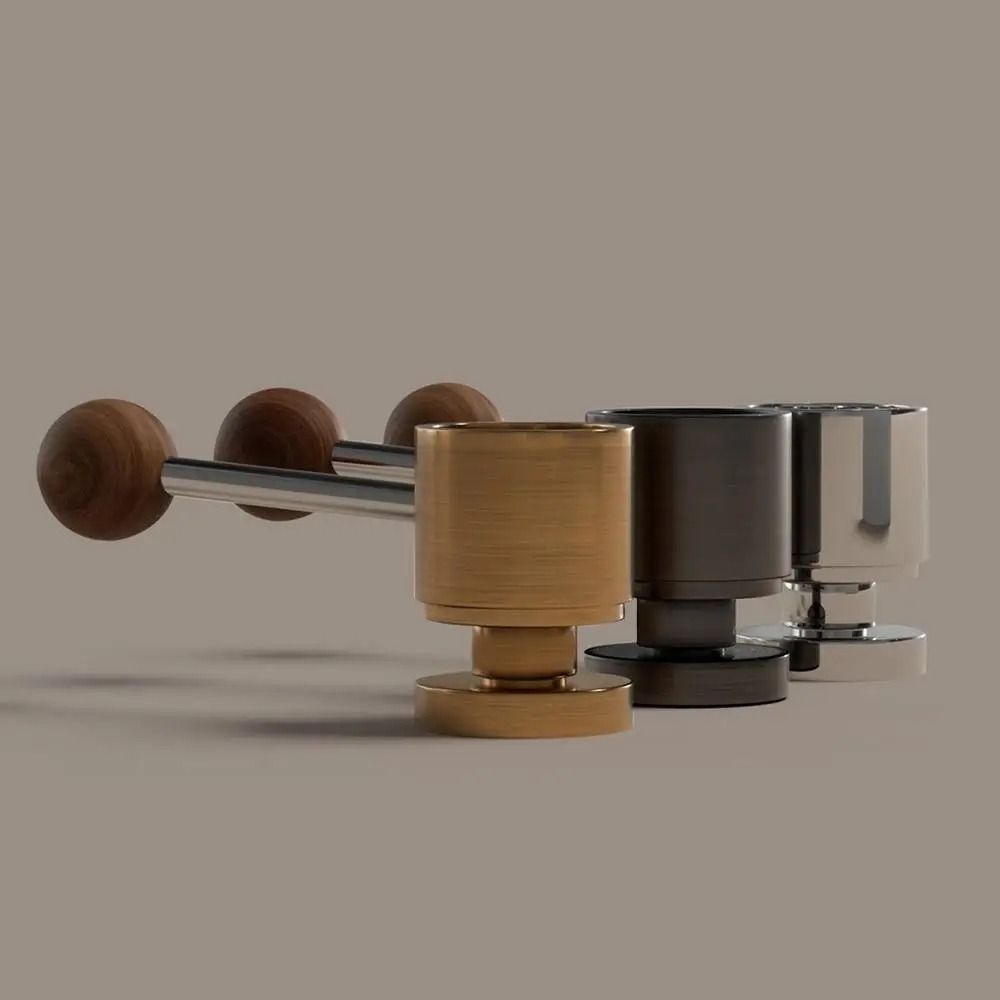 Black Walnut Vintage Door Lock Creative Design Modern Door Knob Security Door Bar  Bedroom Use