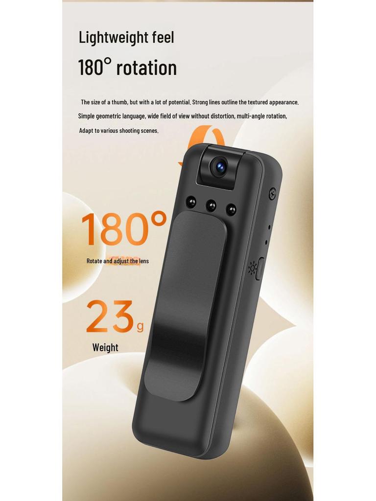 Ultra-Clear Wearable Chest-Mounted Sports and Law Enforcement Camera Recorder.