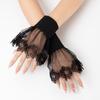 Elegant Lace False Cuffs Pleated Flare Bridal Accessories Detachable Fake Sleeves  Sweater Cuff