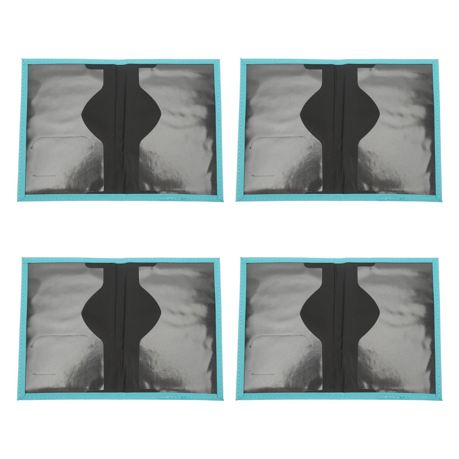 

4 шт. Держатель для паспорта Мягкий Водонепроницаемый ПУ Кожа Дорожный Чехол-кошелек для паспорта для мужчин и женщин Светло-голубой светло-синий