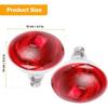 2Pcs Infrared Heat Lamp Bulb, 250W Infrared Reptile Heat Lamp Bulb, Infrared Glass Bulb, Waterproof Basking Spot Red Heat Light for Poultry Chicks