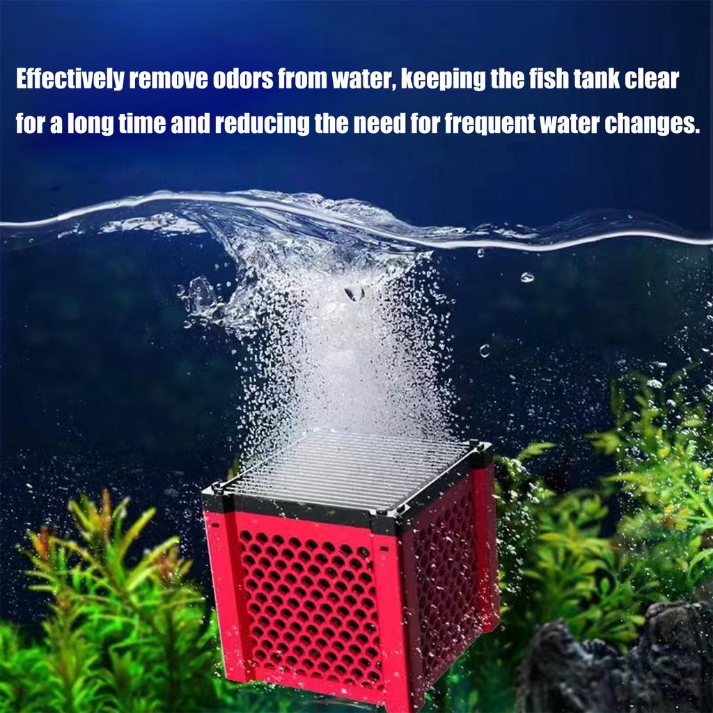 High Efficiency Fish Tanks Carbon Filter Cubes Quiet Operations Absorption Filter for Freshwaters Saltwater Tanks