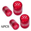 For Infiniti Q50 FX35 Q30 G37 Q70 QX70 G35 Q60 QX50 QX60 QX30, 4Pcs Car Wheel Tire Valve Caps, Tyre Stem Covers, Waterproof, UU666