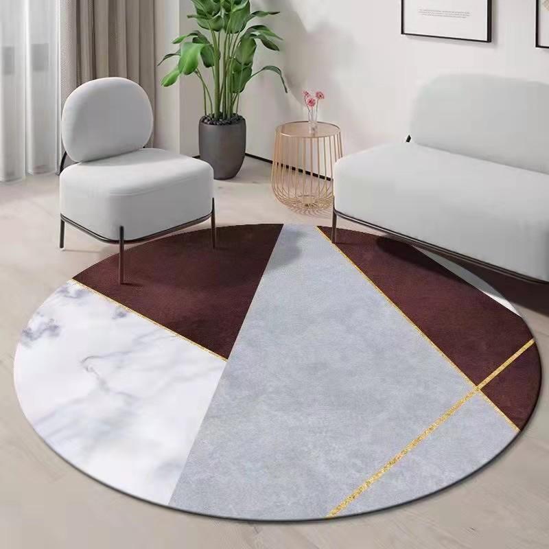 Light Luxury Round Rugs and Carpets for Home Living Room Decoration Teenager Bedroom Decor Carpet Sofa Area Rug Non-slip Mats