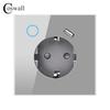 86 Type European WiFi Smart USB Socket with Tempered Glass - Compatible with Google Home & Alexa
